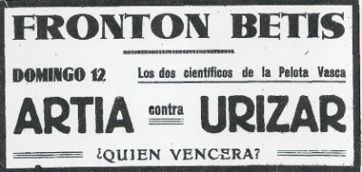 Anuncio de partido en el periódico